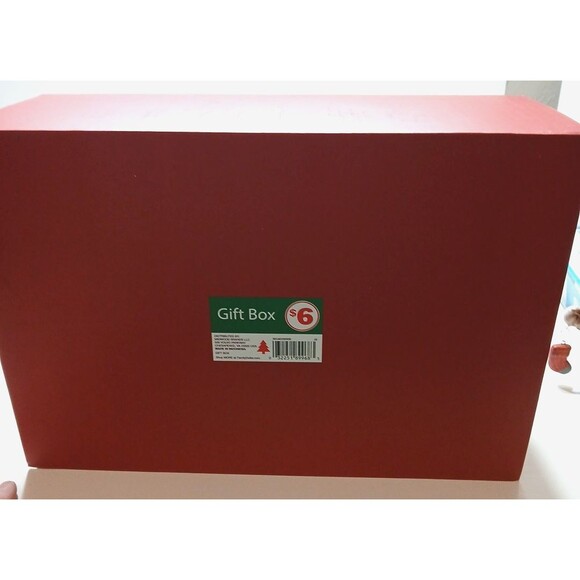 Decorative Christmas Box Red Bow Season's Greetings Hook and Loop Closure - Picture 6 of 6